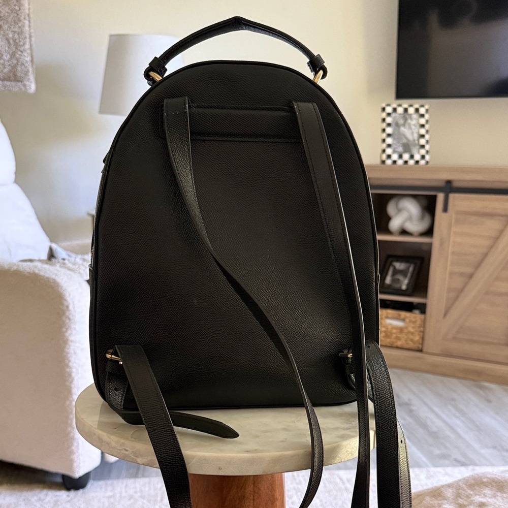 Coach Black Pebbled Leather Backpack - Picture 2 of 8